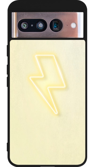 Coque Google Pixel 8 - Silicone rigide noir Spring 23 power on
