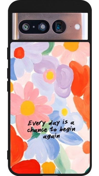 Google Pixel 8 Case Hülle - Silikon schwarz Every day is a chance Spring 2026