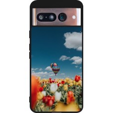 Google Pixel 8 Case Hülle - Silikon schwarz Hot air balloon Spring 2026