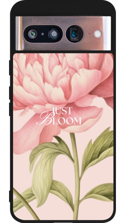 Google Pixel 8 Case Hülle - Silikon schwarz Just Bloom Spring 2026
