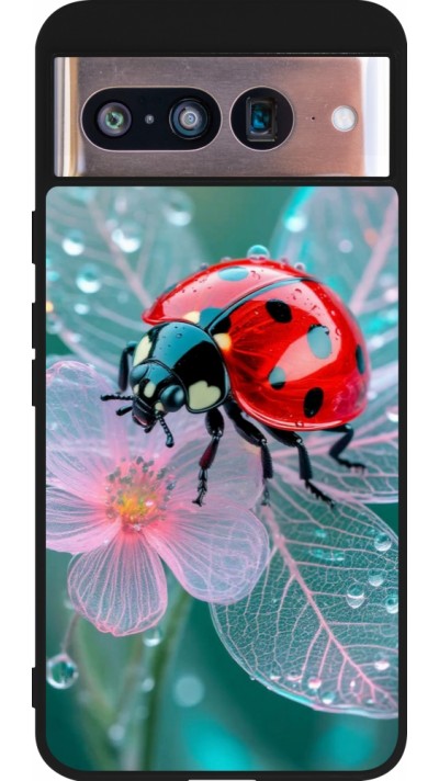 Google Pixel 8 Case Hülle - Silikon schwarz Ladybird in bloom Spring 2026
