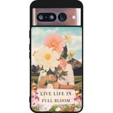 Google Pixel 8 Case Hülle - Silikon schwarz Live life in full moon Spring 2026