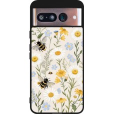 Google Pixel 8 Case Hülle - Silikon schwarz Pattern bees Spring 2026