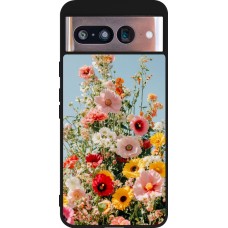 Coque Google Pixel 8 - Silicone rigide noir Spring flowers Spring 2026