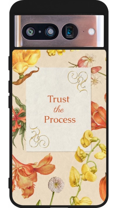 Google Pixel 8 Case Hülle - Silikon schwarz Trust the process Spring 2026