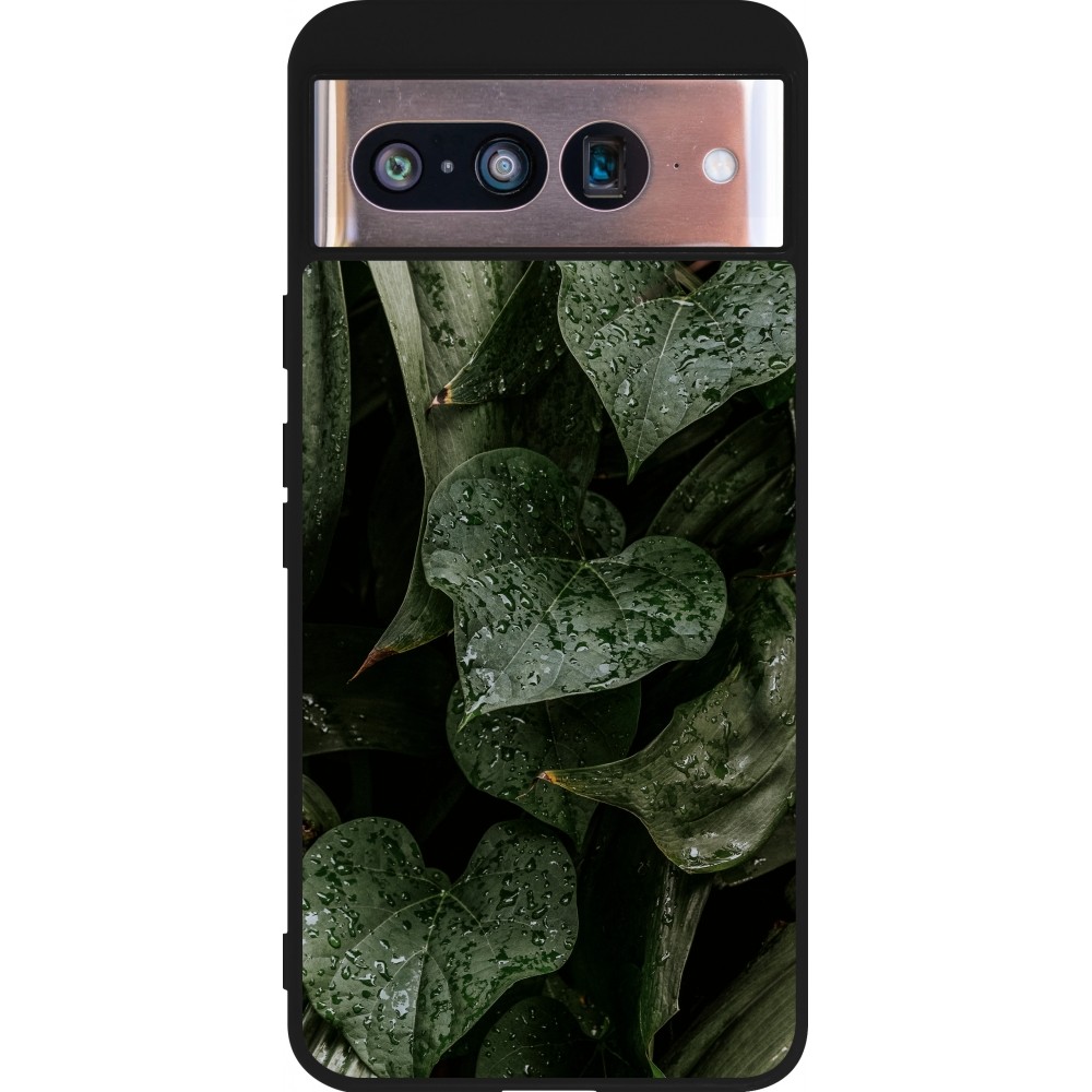 Coque Google Pixel 8 - Silicone rigide noir Spring 23 fresh plants