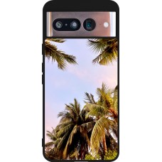 Google Pixel 8 Case Hülle - Silikon schwarz Summer 2023 palm tree vibe