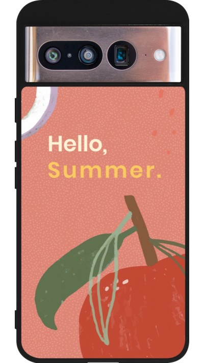 Coque Google Pixel 8 - Silicone rigide noir Summer 2025 Hello summer