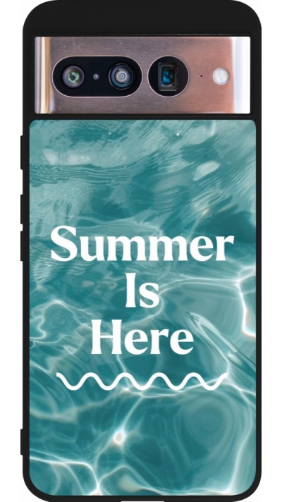 Coque Google Pixel 8 - Silicone rigide noir Summer 2025 Summer is here