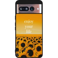 Google Pixel 8 Case Hülle - Silikon schwarz Summer 2026 Enjoy your life