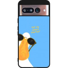 Coque Google Pixel 8 - Silicone rigide noir Tell me about yourself Summer 2026