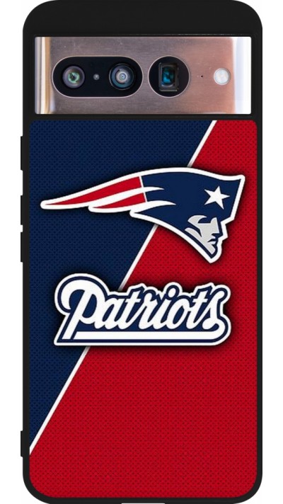 Coque Google Pixel 8 - Silicone rigide noir Super Bowl 26 Patriots 1