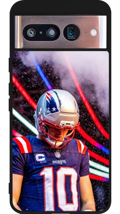 Coque Google Pixel 8 - Silicone rigide noir Super Bowl 26 Patriots 3