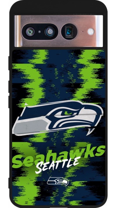 Coque Google Pixel 8 - Silicone rigide noir Super Bowl 26 Seattle 2