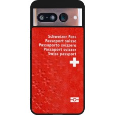 Google Pixel 8 Case Hülle - Silikon schwarz Swiss Passport