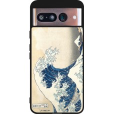Coque Google Pixel 8 - Silicone rigide noir Tableau art - La Grande Vague de Kanagawa - Hokusai