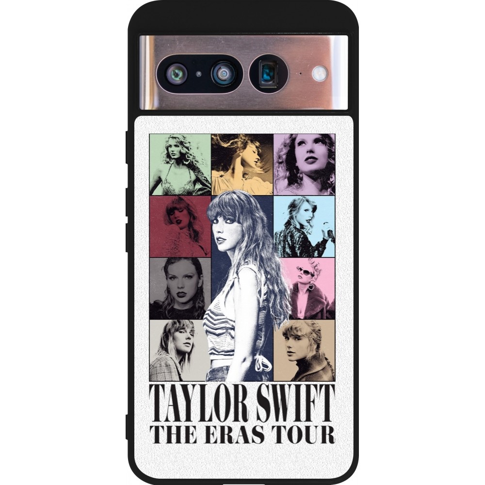 Coque Google Pixel 8 - Silicone rigide noir Taylor Swift The Eras Tour
