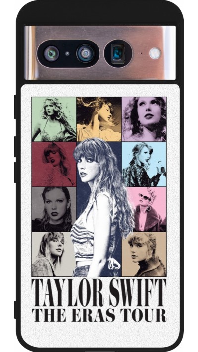 Coque Google Pixel 8 - Silicone rigide noir Taylor Swift The Eras Tour