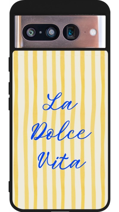 Google Pixel 8 Case Hülle - Silikon schwarz The good life 2026