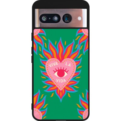 Google Pixel 8 Case Hülle - Silikon schwarz Viva la vida 2026