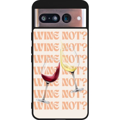 Google Pixel 8 Case Hülle - Silikon schwarz Wine not