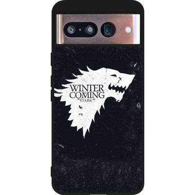 Google Pixel 8 Case Hülle - Silikon schwarz Winter is coming Stark