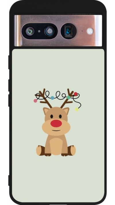 Coque Google Pixel 8 - Silicone rigide noir Christmas 22 baby reindeer