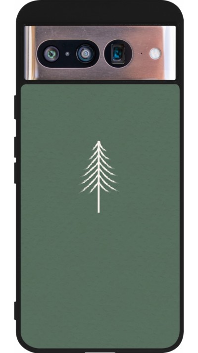 Coque Google Pixel 8 - Silicone rigide noir Christmas 22 minimalist tree