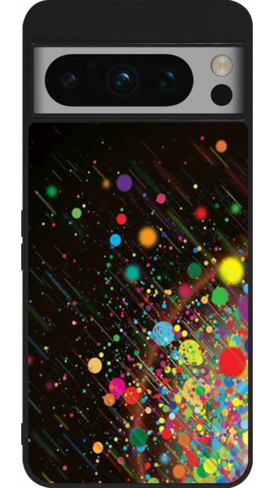 Google Pixel 8 Pro Case Hülle - Silikon schwarz Abstract Bubble Lines