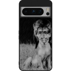Coque Google Pixel 8 Pro - Silicone rigide noir Angry lions