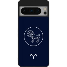 Google Pixel 8 Pro Case Hülle - Silikon schwarz Astrologie Widder