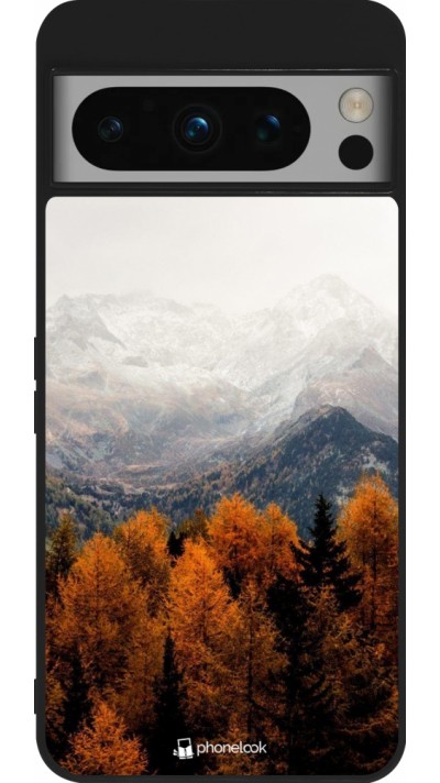 Google Pixel 8 Pro Case Hülle - Silikon schwarz Autumn 21 Forest Mountain