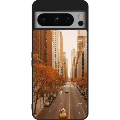 Google Pixel 8 Pro Case Hülle - Silikon schwarz Autumn 2024 New York city