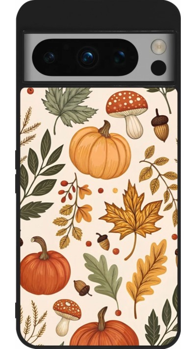 Google Pixel 8 Pro Case Hülle - Silikon schwarz Autumn 25 Autumn pattern