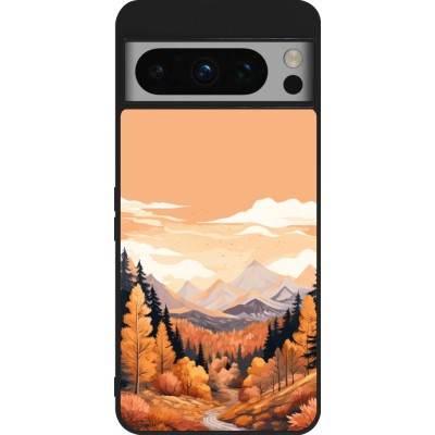 Google Pixel 8 Pro Case Hülle - Silikon schwarz Autumn 25 Mountains