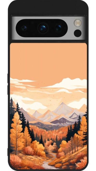 Google Pixel 8 Pro Case Hülle - Silikon schwarz Autumn 25 Mountains