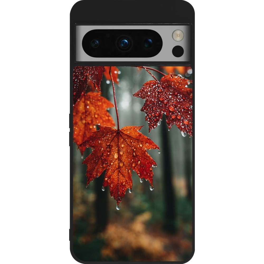 Google Pixel 8 Pro Case Hülle - Silikon schwarz Autumn 25 Rain