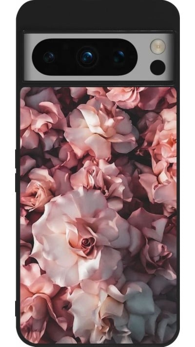 Google Pixel 8 Pro Case Hülle - Silikon schwarz Beautiful Roses