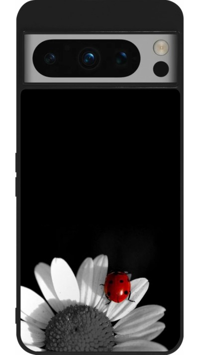 Google Pixel 8 Pro Case Hülle - Silikon schwarz Black and white Cox