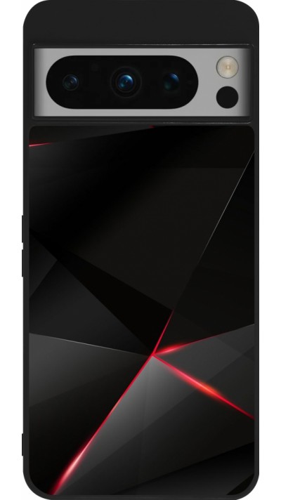 Coque Google Pixel 8 Pro - Silicone rigide noir Black Red Lines