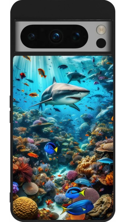 Google Pixel 8 Pro Case Hülle - Silikon schwarz Bora Bora Meer und Wunder