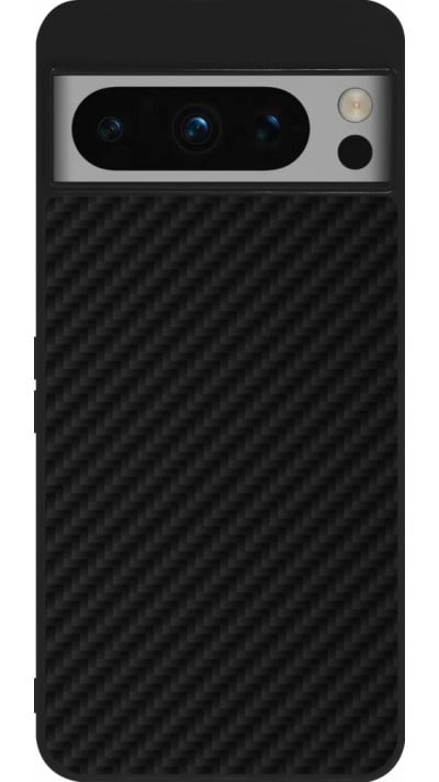 Google Pixel 8 Pro Case Hülle - Silikon schwarz Carbon Basic