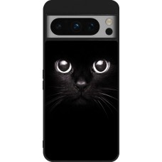 Google Pixel 8 Pro Case Hülle - Silikon schwarz Cat eyes