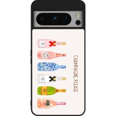 Coque Google Pixel 8 Pro - Silicone rigide noir Champagne Please