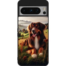 Google Pixel 8 Pro Case Hülle - Silikon schwarz Hund Land Schweiz