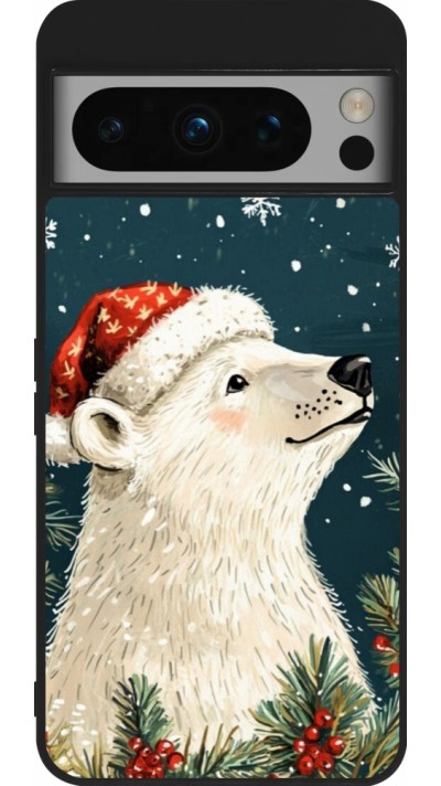 Coque Google Pixel 8 Pro - Silicone rigide noir Christmas 25 Bear