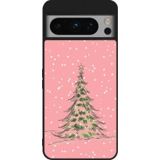 Coque Google Pixel 8 Pro - Silicone rigide noir Christmas 25 Pink Tree
