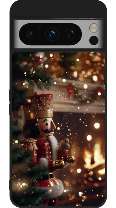 Coque Google Pixel 8 Pro - Silicone rigide noir Christmas 25 Xmas Nutcracker