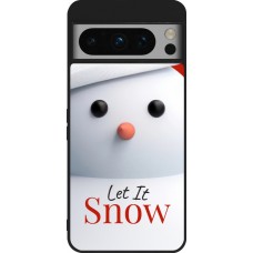 Coque Google Pixel 8 Pro - Silicone rigide noir Christmas 25 Xmas Snowman