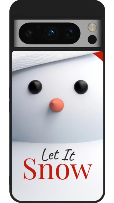 Coque Google Pixel 8 Pro - Silicone rigide noir Christmas 25 Xmas Snowman